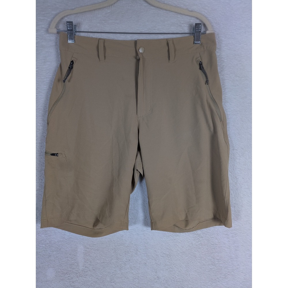 Columbia Shorts Men's 32 Tan Cargo Hiking Outdoor Zippered Pockets
